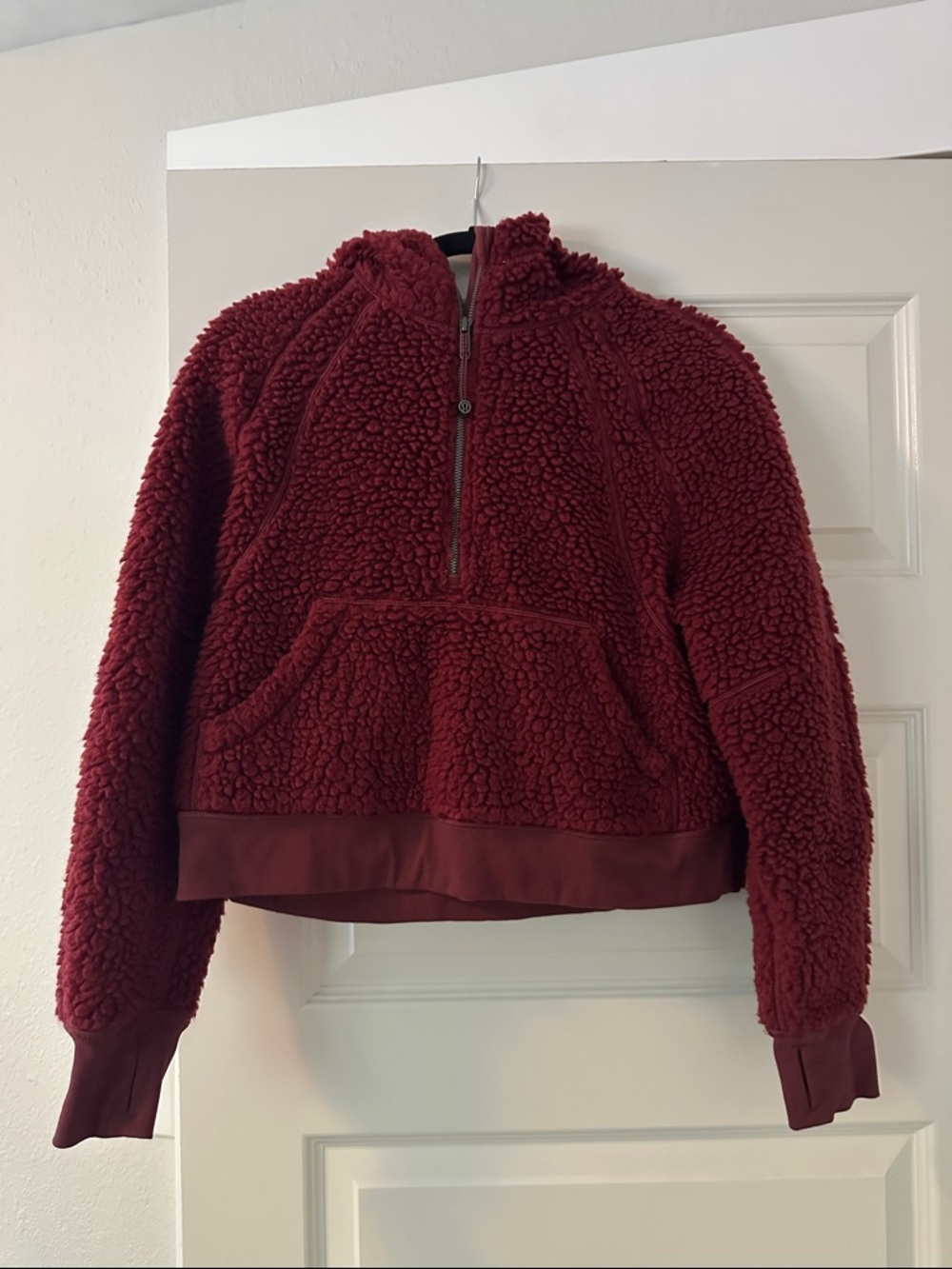 lululemon athletica Burgundy Sherpa Half-Zip Pullover Jacket